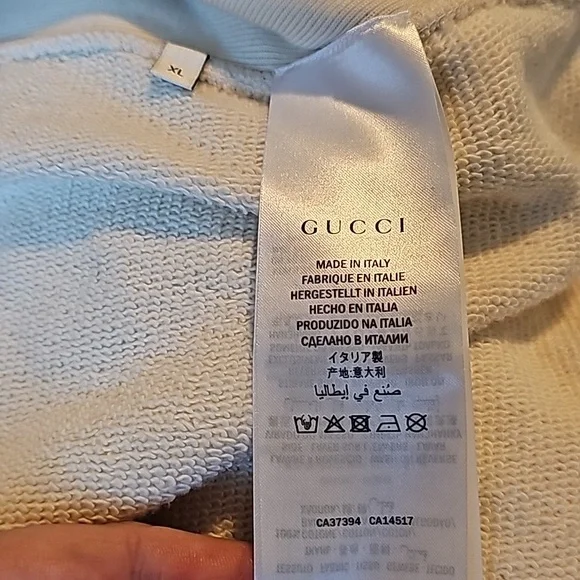 NWT Authentic Gucci Volcano Cotton hoodie in cream color